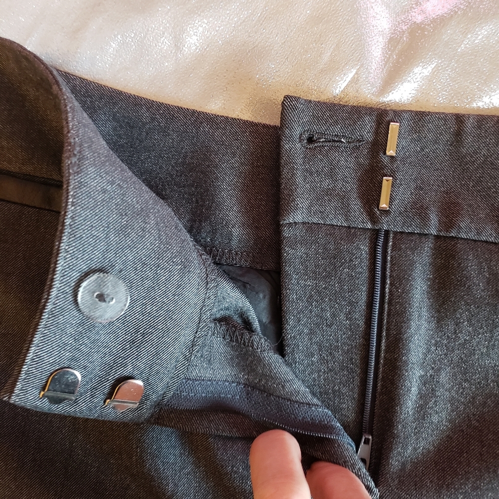 NICE! WOOL VINTAGE STRETCH MINI SKIRT GUNMETAL GRAY SIZE 1/2 (XS-SMALL) - Picture 4 of 9